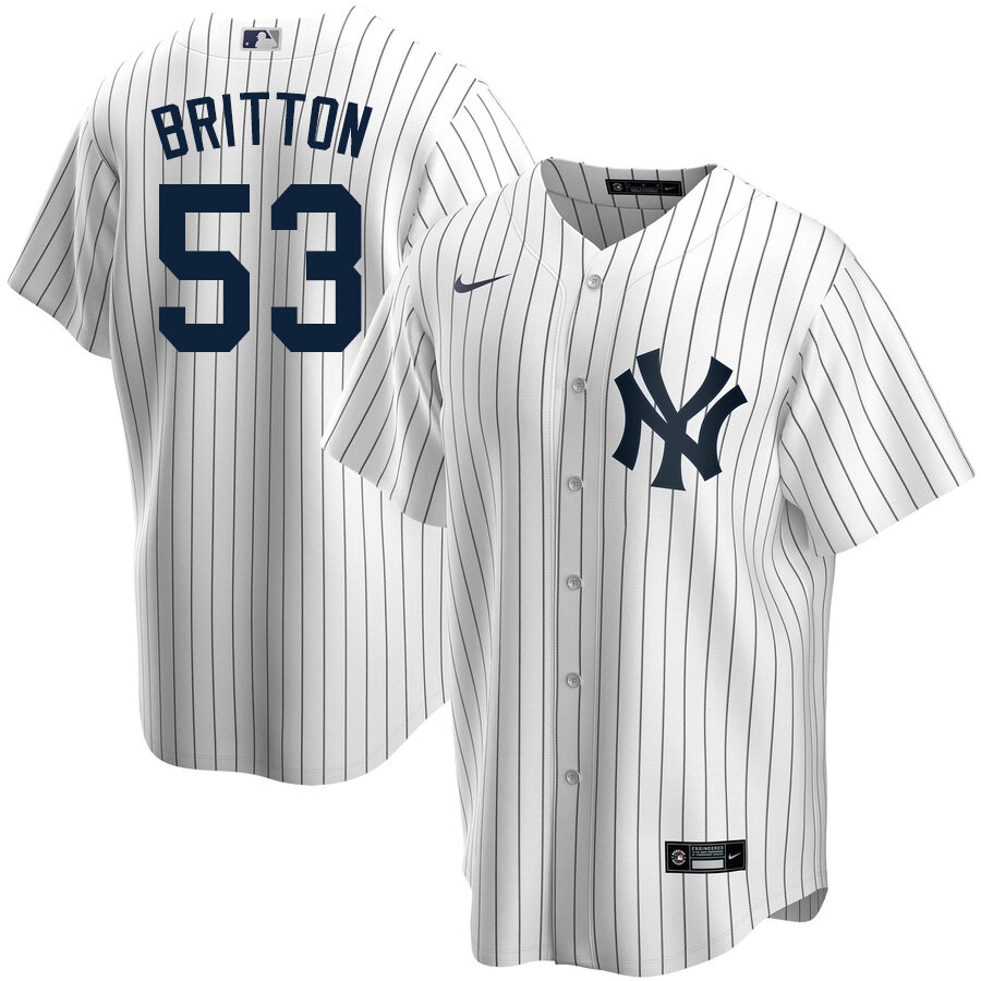 2020 Nike Men #53 Zack Britton New York Yankees Baseball Jerseys Sale-White